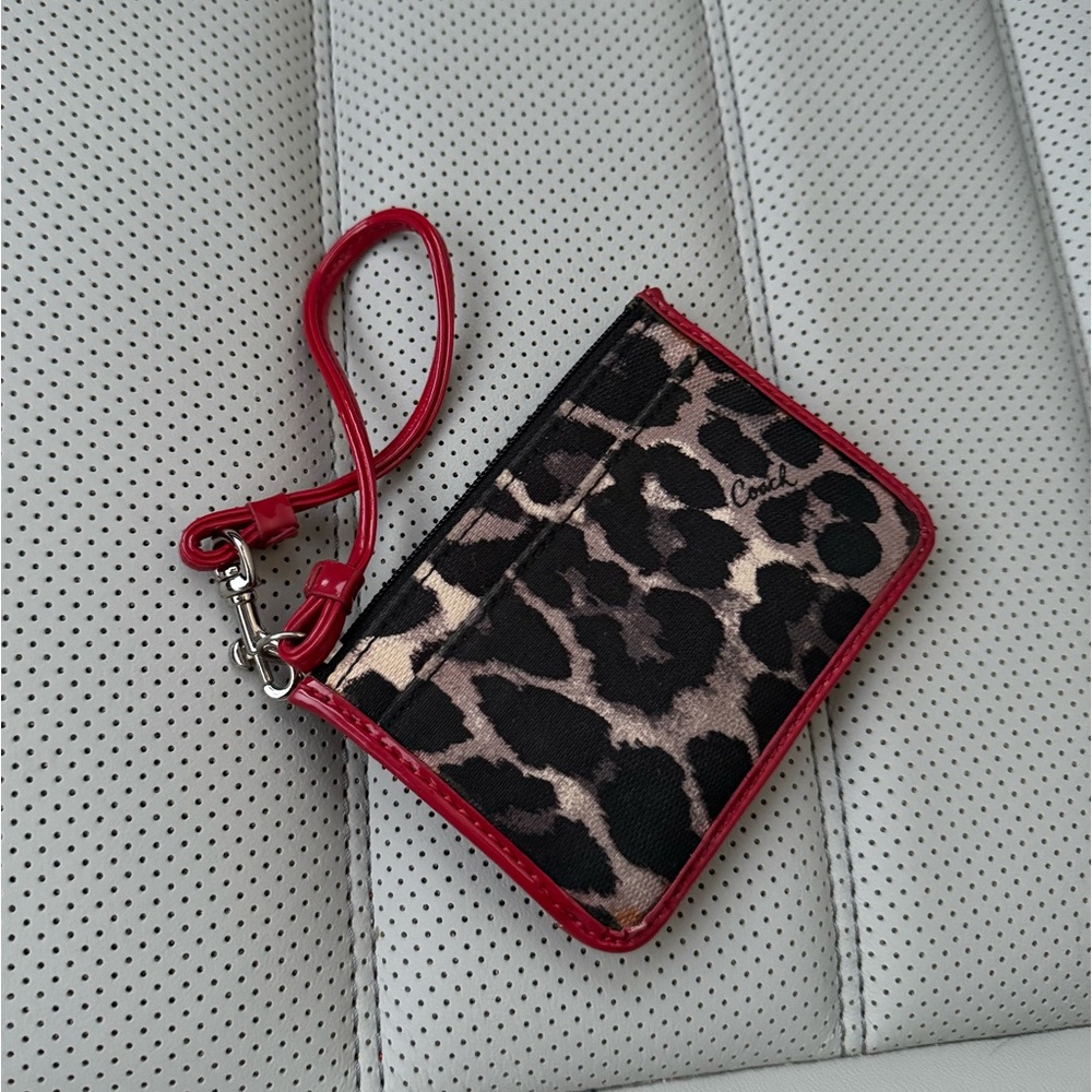 Coach Leopard Wristlet Cardholder